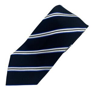 Donald J Trump Signature Collection Black Gray Blue Men’s 100% Silk Tie Handmade